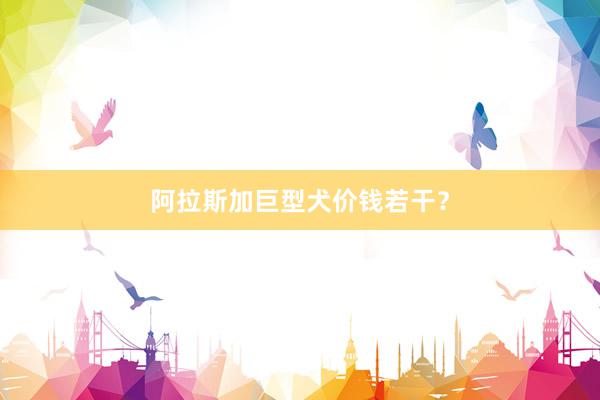 阿拉斯加巨型犬价钱若干？